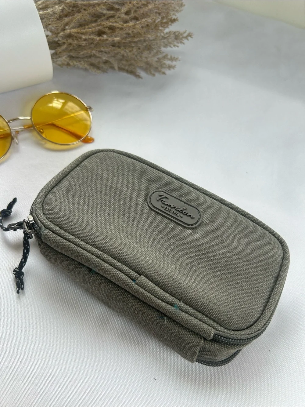 Olive Green Canvas Travelon Organizer Pouch